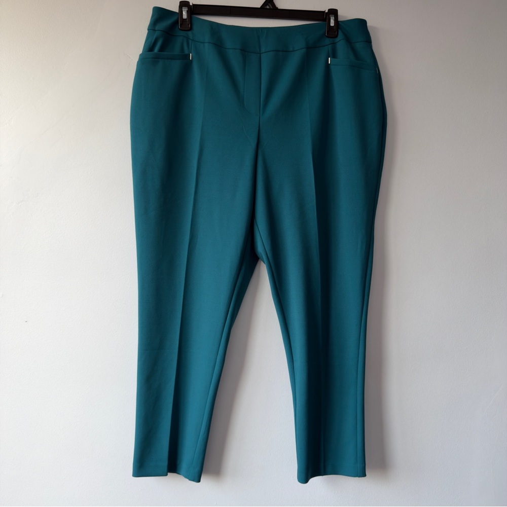 Cato Teal Ankle Ponte Pants